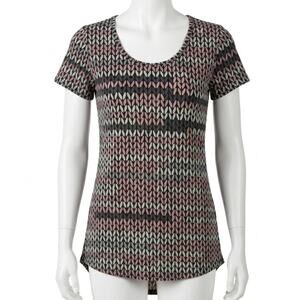 LuLaRoe Tee Womens XXS Pink Green Blue Short Sleeves Colorful Boho Artsy Casual